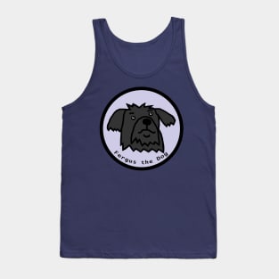 Portrait of Fergus the Dog in a Circle Tank Top